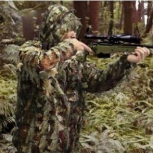 Ghillie Vintage 3D-Leaf Netted Camo Hooded Jacket by Mirage Wear Perfect